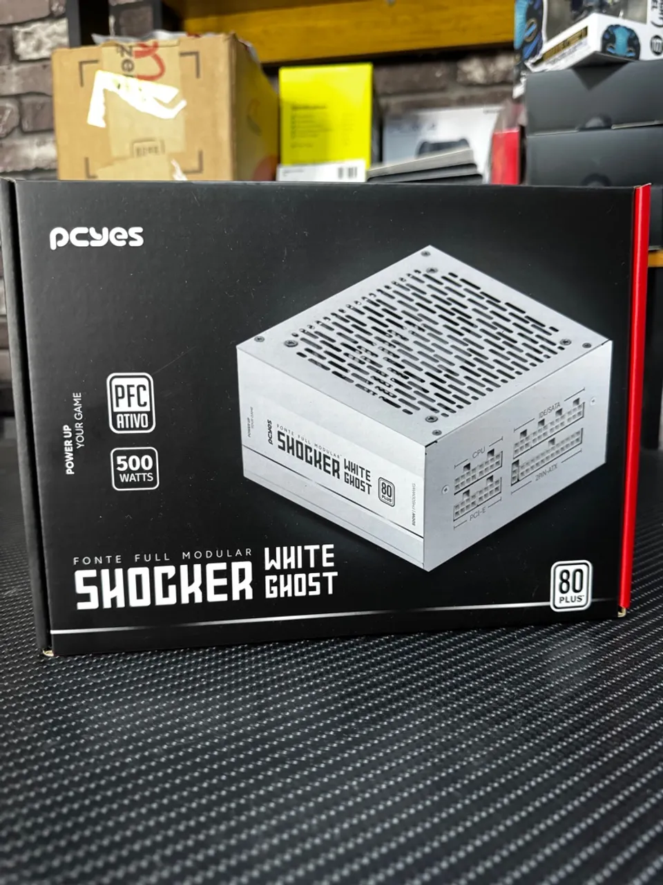 Fonte PC Yes! Shocker White Ghost 500W 80 Plus Modular