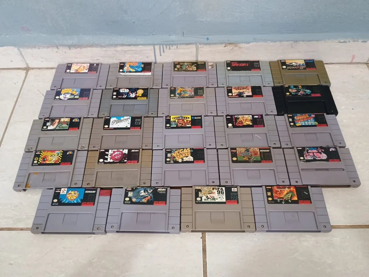 lote de  fitas super nintendo original