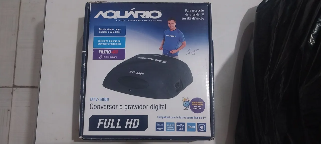 Conversor e Gravador Digital Aquário DTV-5000 Full HD