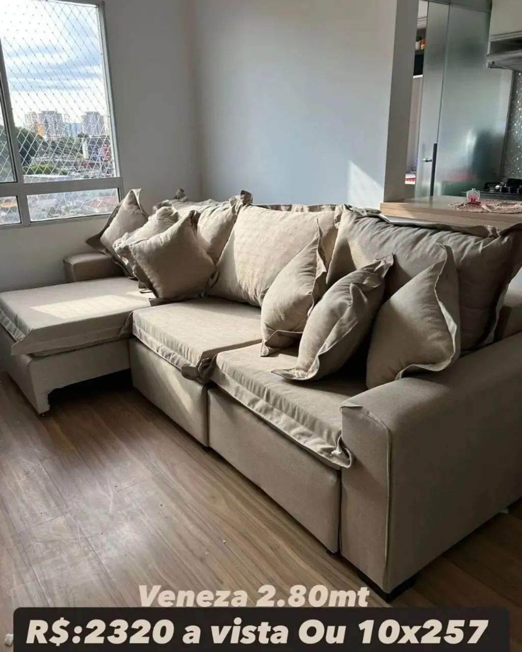 Sofá Veneza 2.80mt - Conforto e Elegância para sua Sala