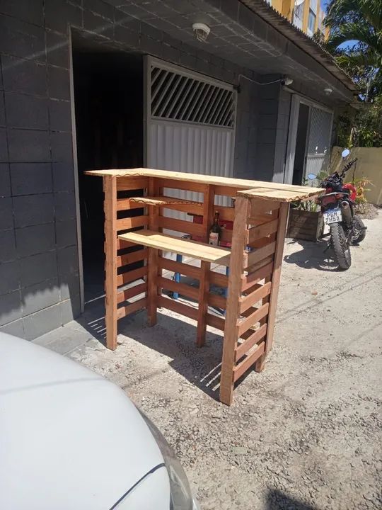 Balcão de madeira rústico para bar - Foto 2