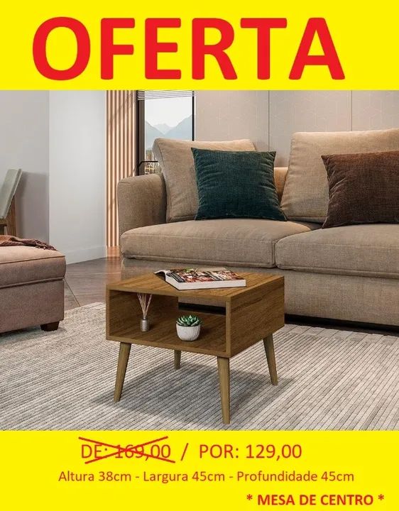 Mesa de centro a pronta entrega