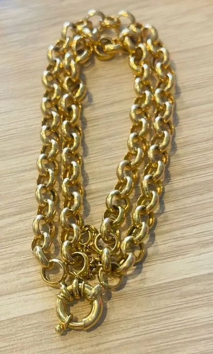 Pulseira Grossa Elo Português Ouro18 K