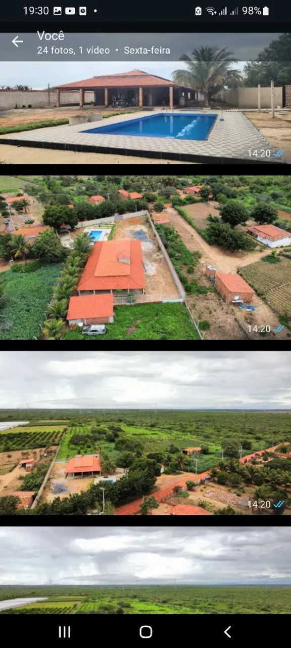 Sitio em tiaguá motivo estou morando fora cm família recebo camioneta cm pagamento