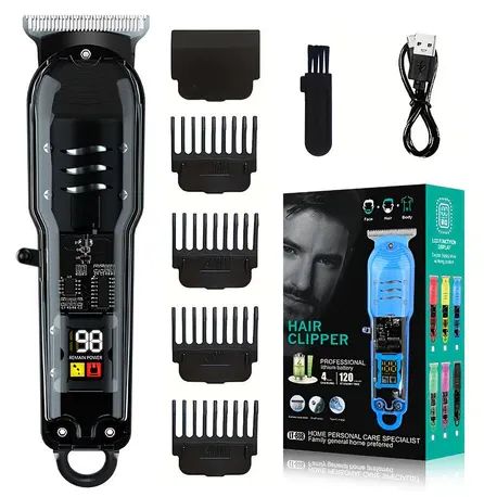 Máquina Para Cortar Cabelo, Barba, Depilação Corporal Sem Fio Com Display Lcd z1312 - Foto 2
