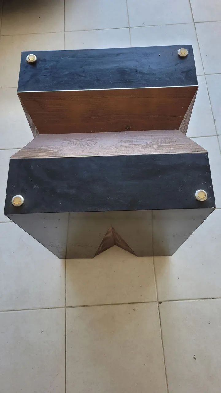 PÉ DE MESA  de centro moderna em madeira e preto
