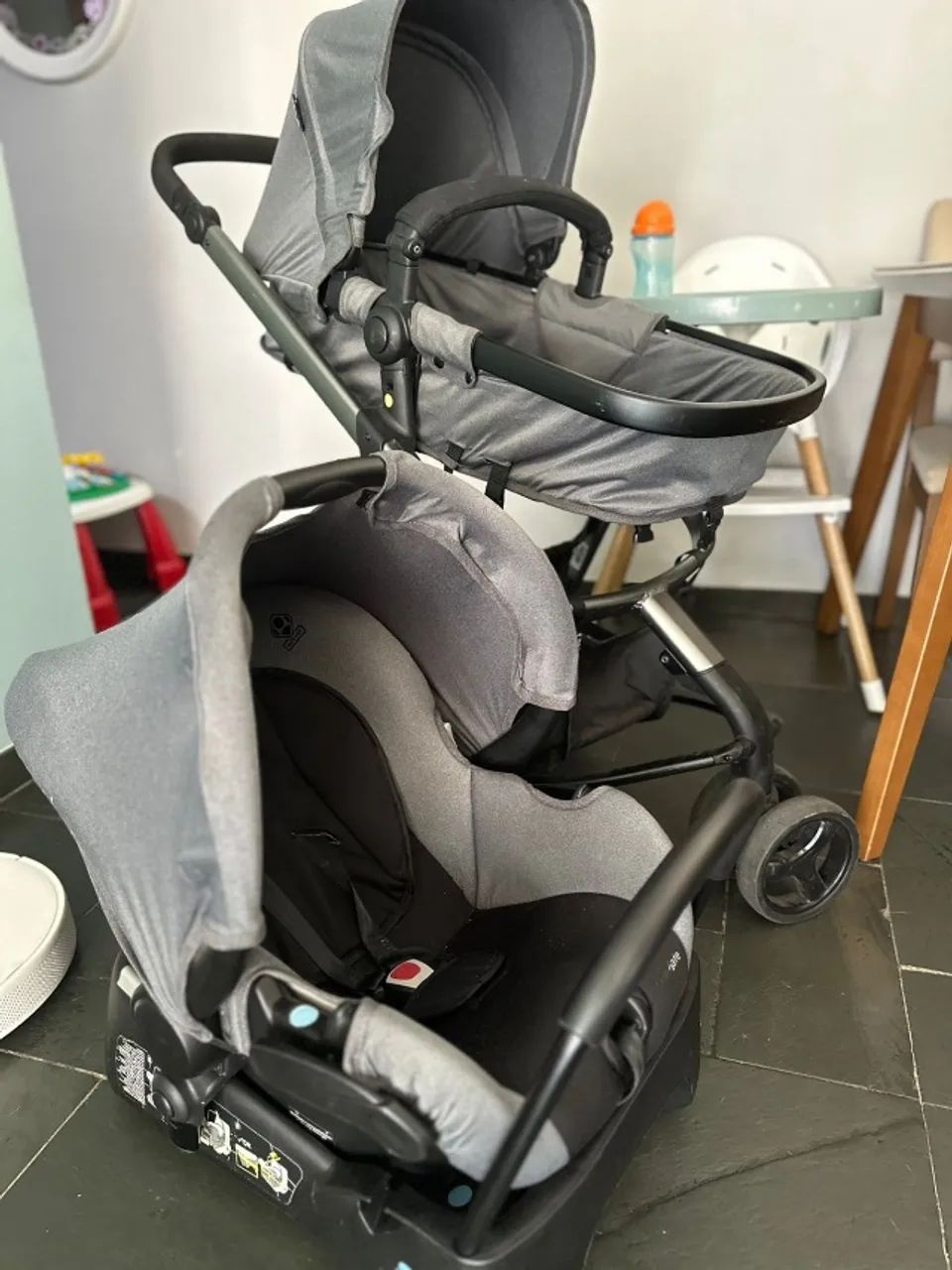 carrinho + bebe conforto - Safety 1st, Travel System Mobi, Trio, Grey Sport - Foto 3
