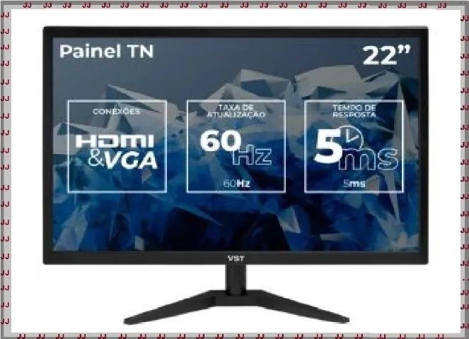 Monitor Vst 22 polegadas - Led - ajustável - 60 hz - Vga e Hdmi