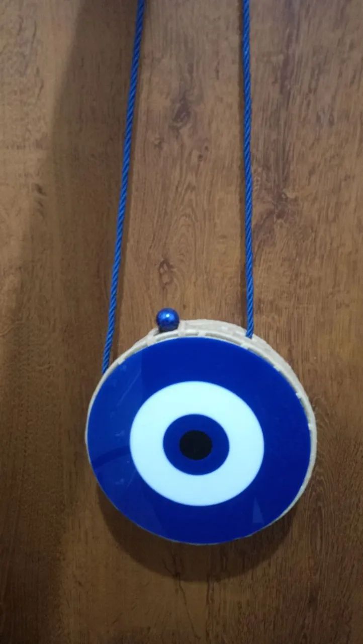 Bolsa de palha, olho grego  - Foto 3