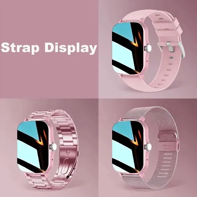 Xiaomi Smartwatch Square Relógio Mulher Homem Discagem Por Toque Chamadas Música Smartcloc - Foto 3