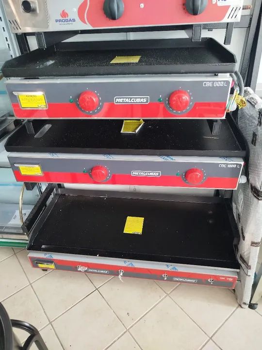 R1 Chapa bifeteira elétrica profissional 120cm Metalcubas