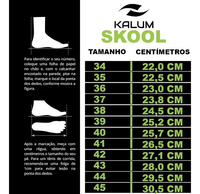 Tênis Feminino Masculino Preto Branco Skatista School Kalum - Foto 3