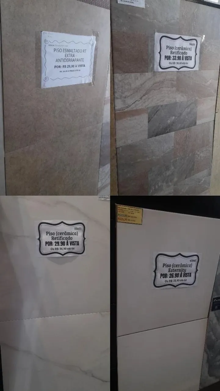 Pisos Cerâmicos Retificados e Esmaltados - Ofertas!