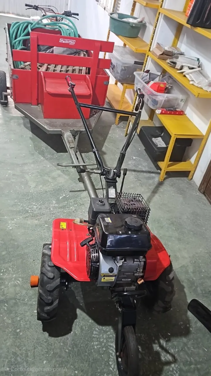 Tratorito, Carretinha com freio e enxada rotativa. PARCELO NO CARTÃO.
