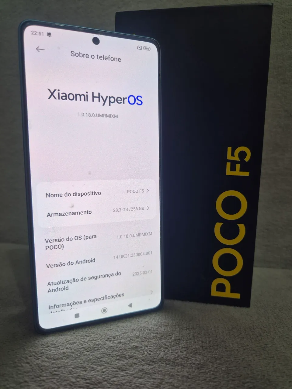 Xiaomi Poco F5 - 12 /256GB - Azul - Em perfeito estado