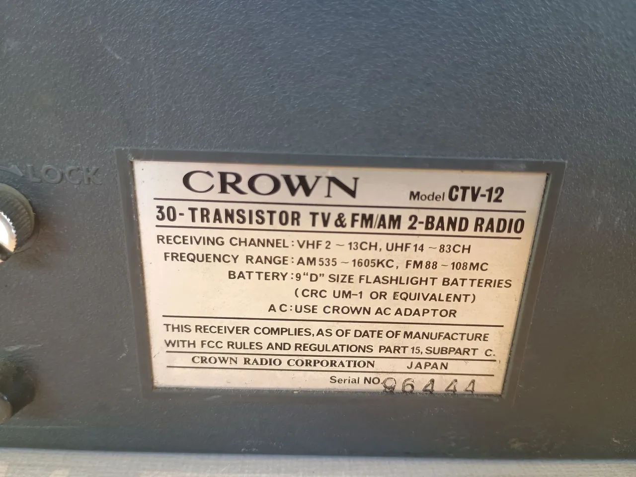 Tv com rádio crown ctv-12 funcionando vintage  - Foto 5