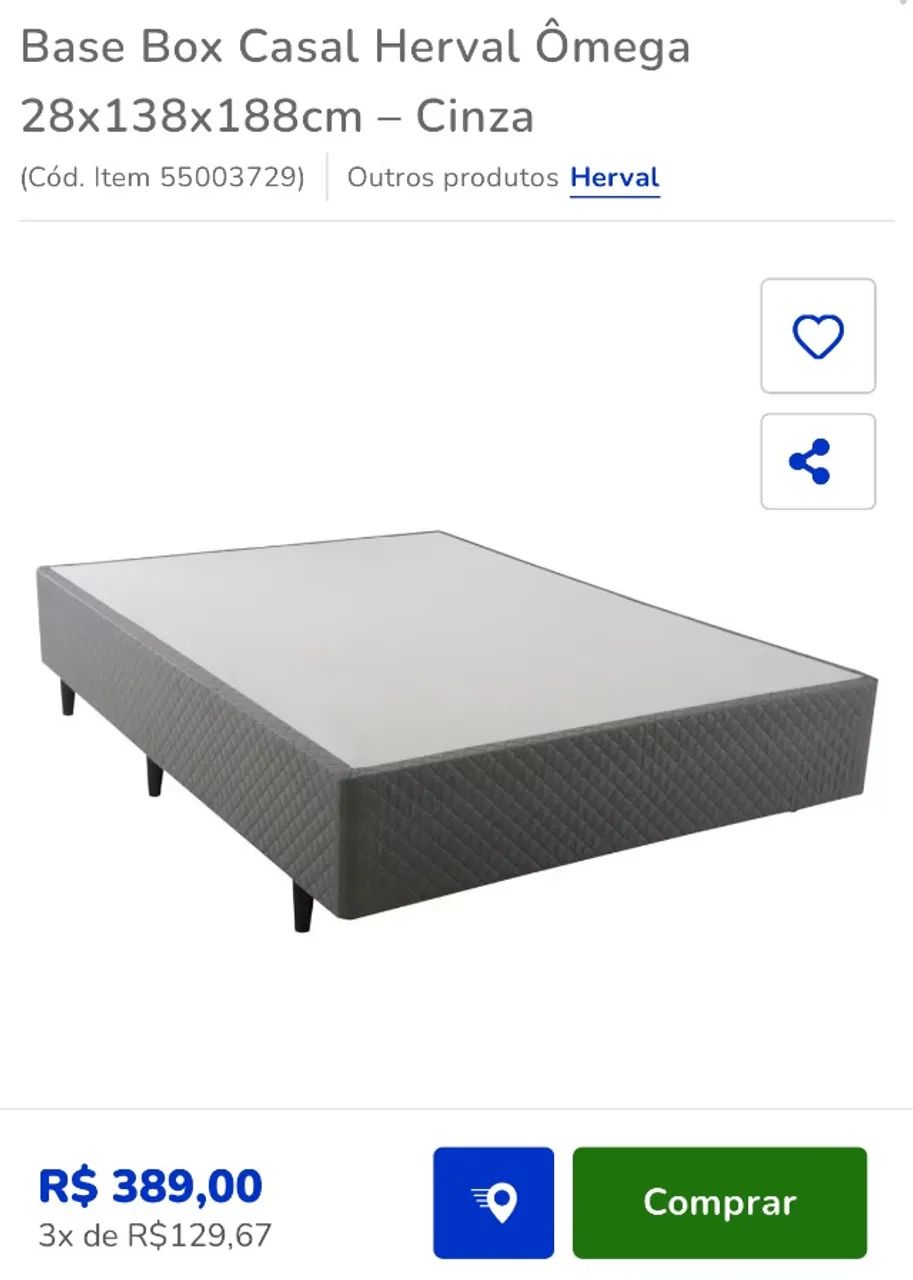 Colchão + Box Casal Herval NOVO! - Foto 2