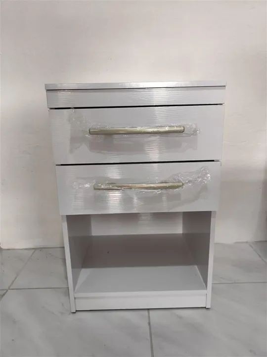 MESA DE CABECEIRA 100% MDF DUAS GAVETAS - Foto 2