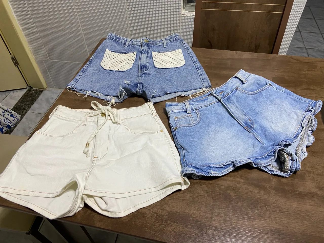 Kit 3 Shorts Jeans Femininos