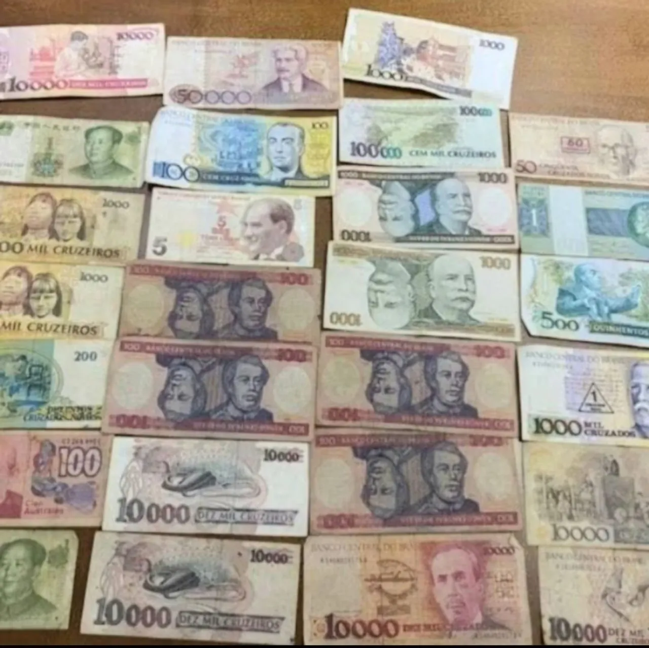 Coleção de 100 cedulas Antiga Brasileira