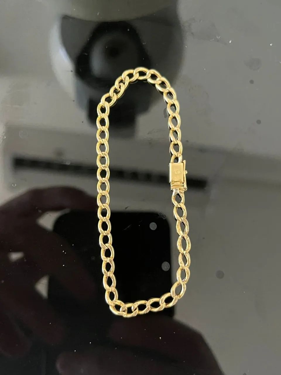 Pulseira de Ouro18k modelo grumet - Foto 4