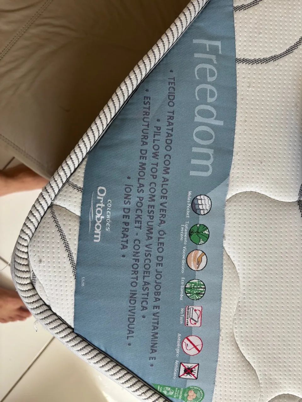 Cama Box com Base Baú + Puff pé de cama Grátis - Foto 3