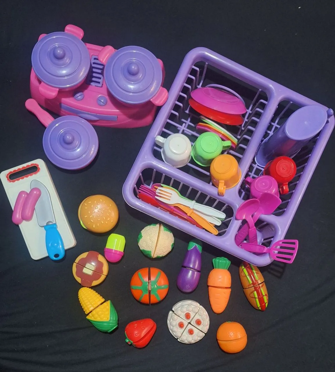 Kit Cozinha Infantil - cozinha e Comida de Brinquedo!