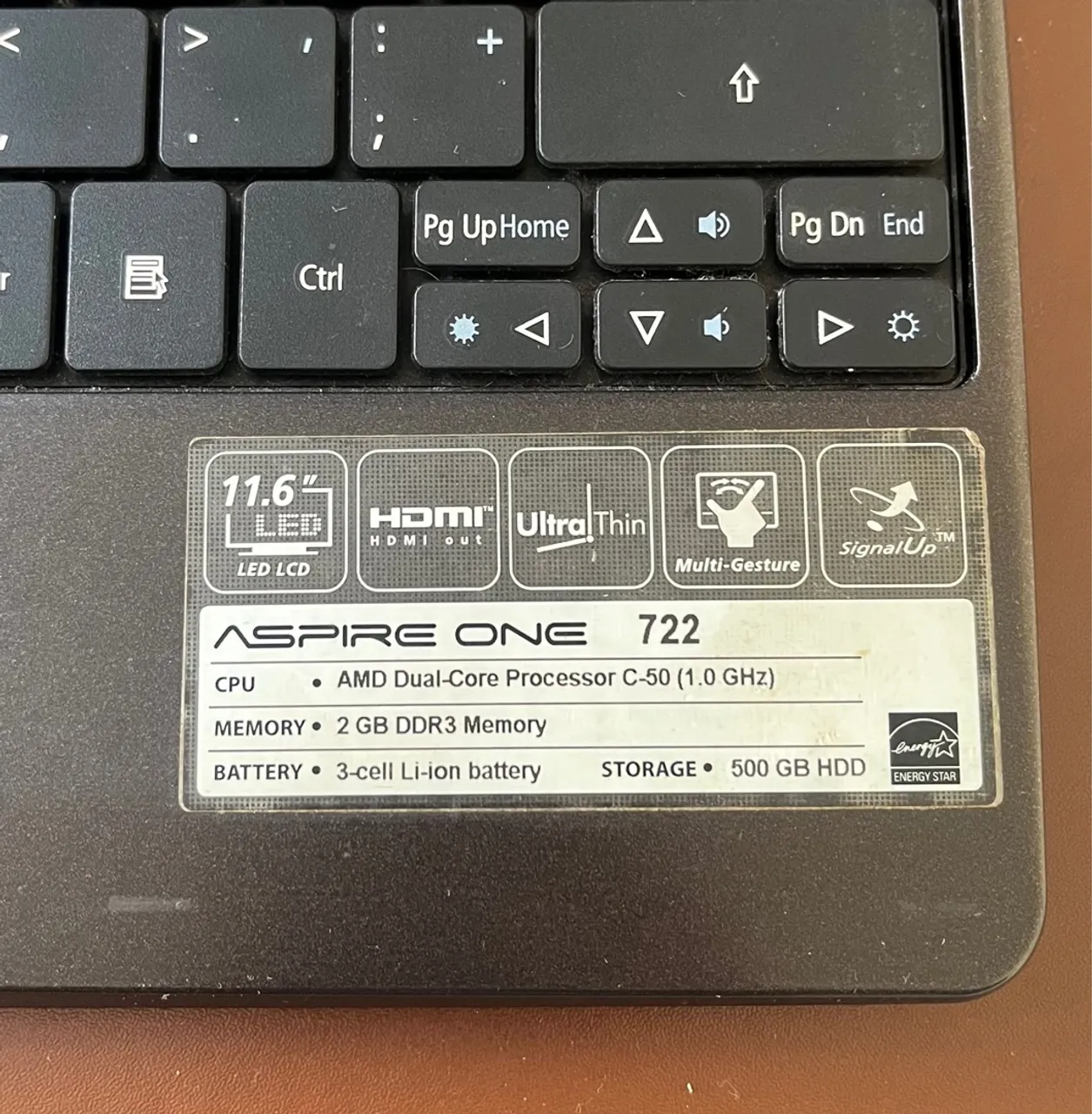 acer aspire one 722