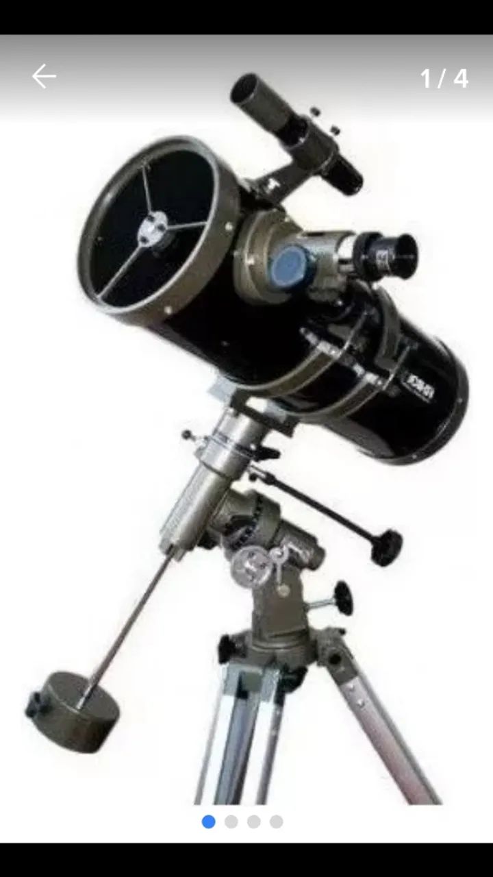 TELESCÓPIO ASTRONÔMICO EQUATORIAL GREIKA 1400X150mm COMPLETO. SEMINOVO. - Foto 2