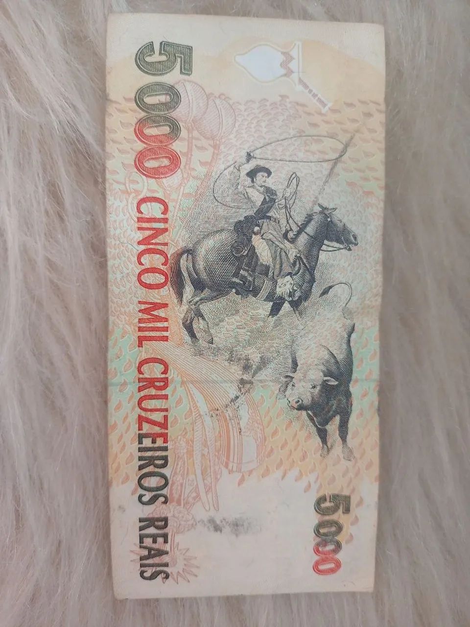 Nota de 5000 Cruzeiros Reais - O Gaúcho - Foto 2