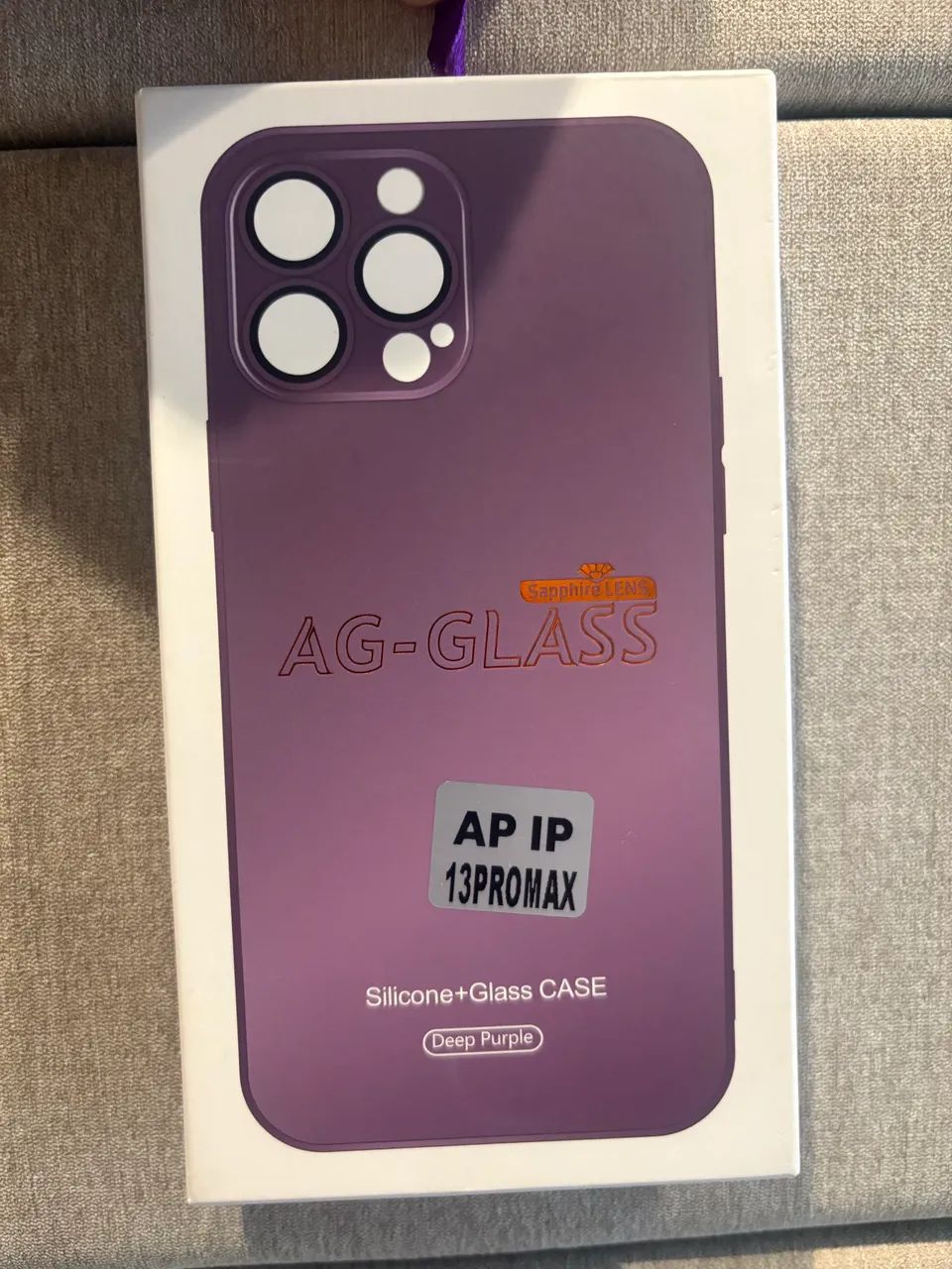 Capa Premium [Deep Purple] para iPhone 13 Pro Max - AG-GLASS com Proteção de Câmera Safira