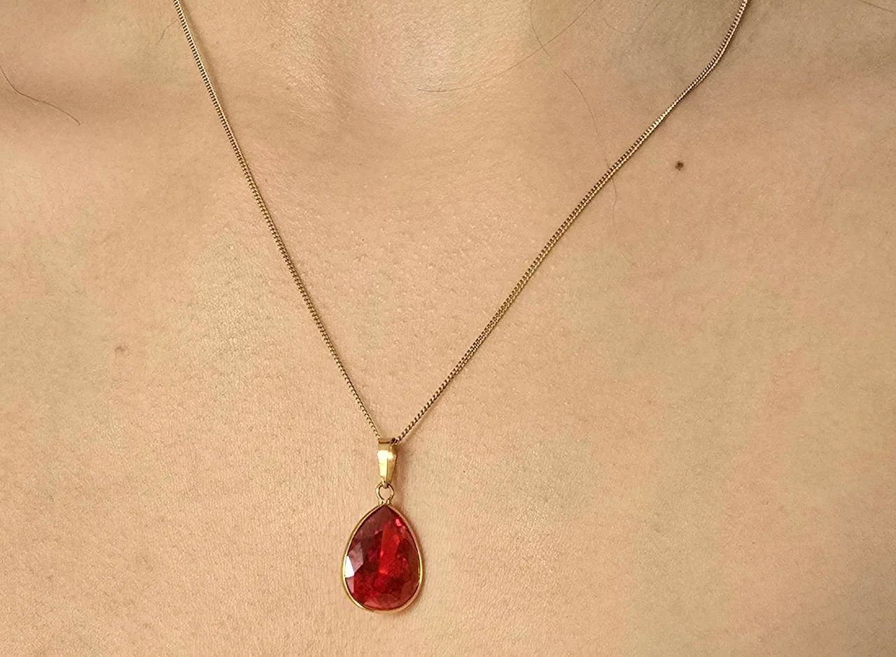 Cordão com pingente gota em ouro 18k - Foto 2