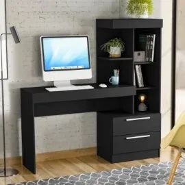 ESCRIVANINHA COM ESTANTE 2 GAVETAS  <br><br> - Foto 3