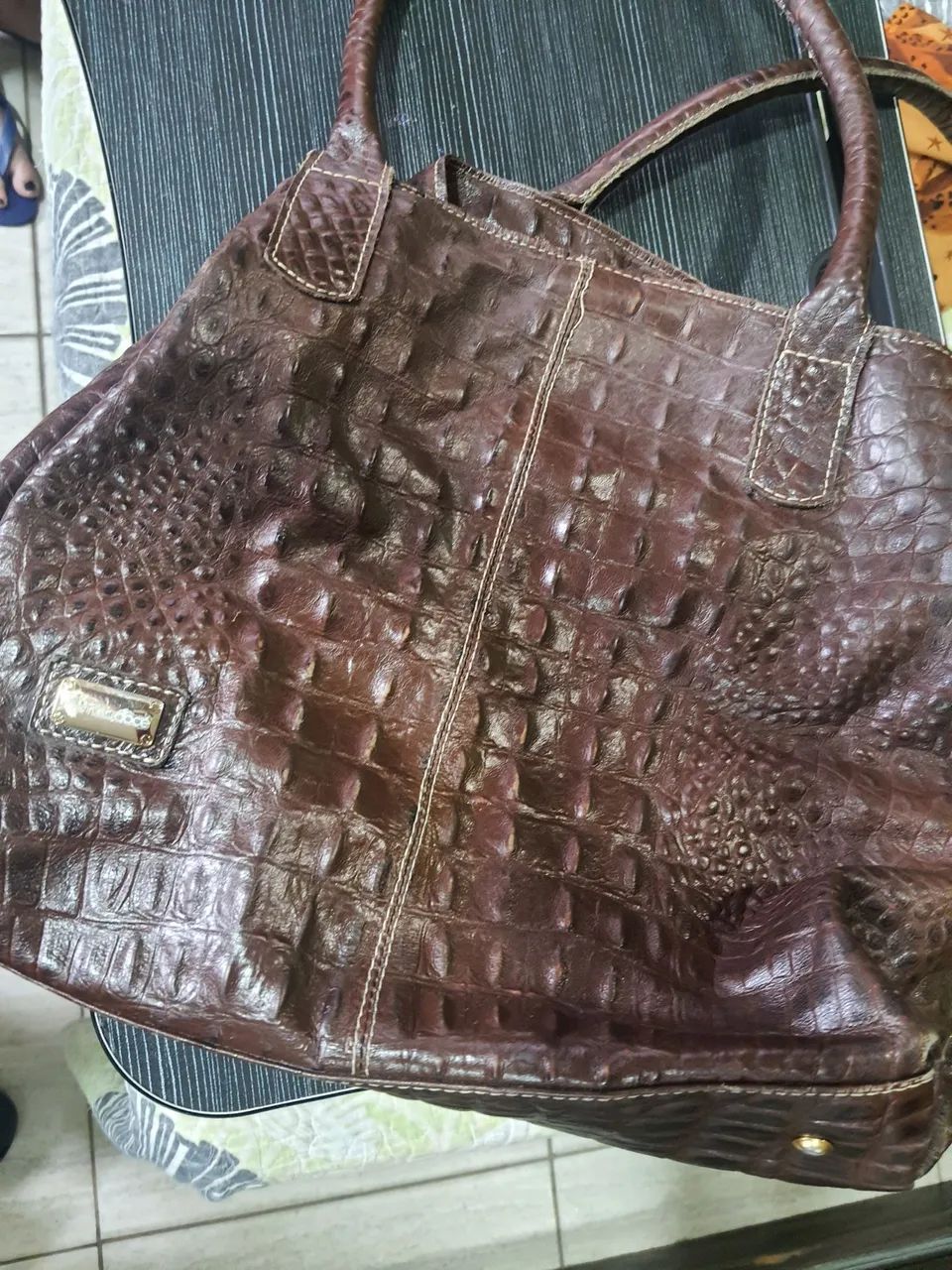 Bolsa Limão Doce couro legítimo marron - Foto 3