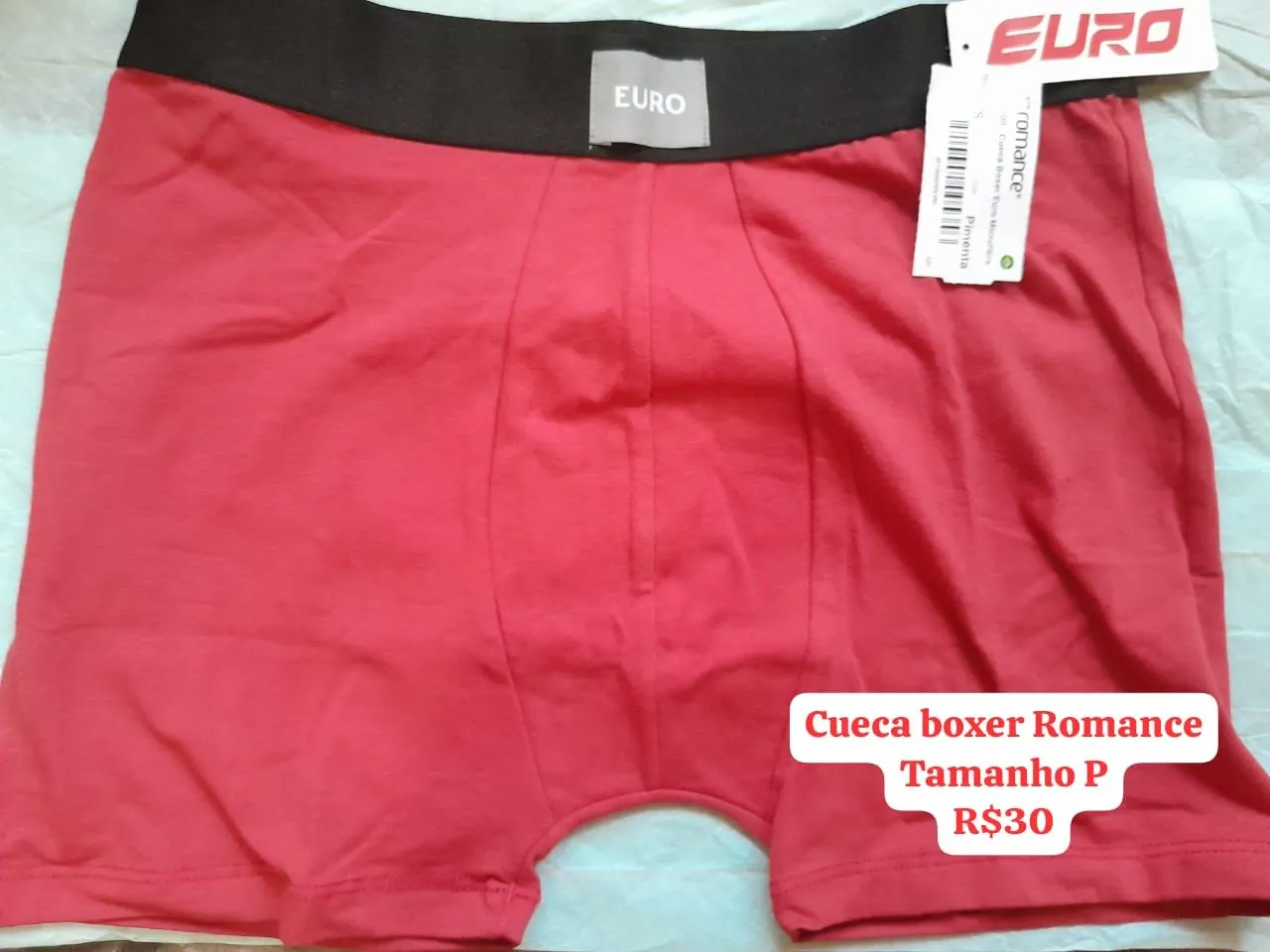 Cueca Boxer Romance Tamanho P - Vermelha