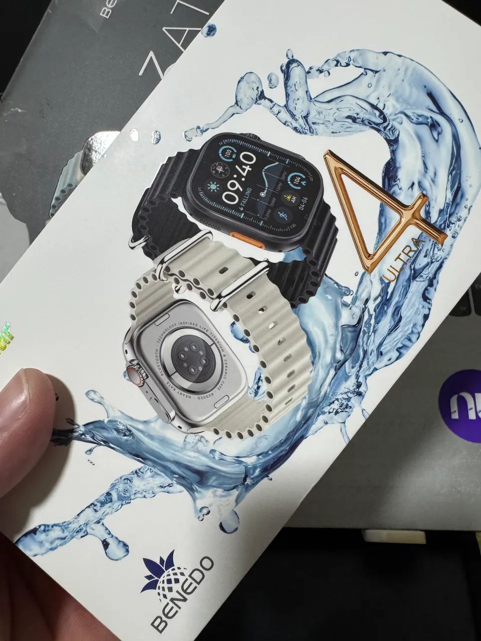 Smartowath Ultra 4 da microwear 49mm a prova d'água mais pulseira de blinde e película  - Foto 3