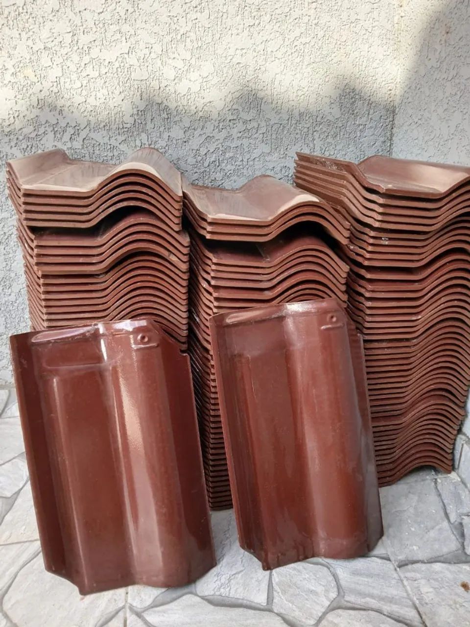 Telhas esmatada terracota 