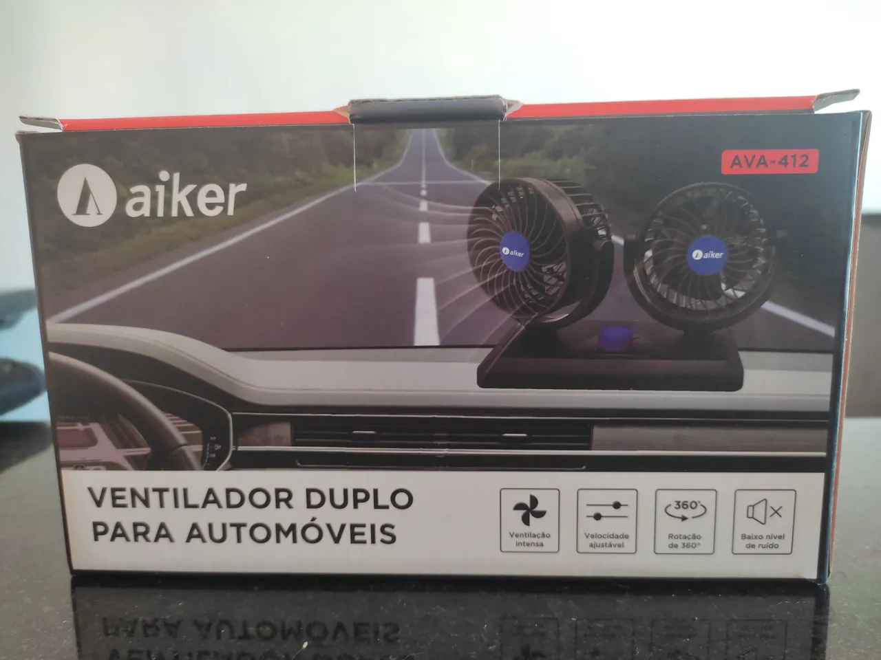 Ventilador Duplo Automotivo Aiker - 12V