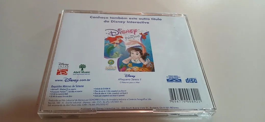 Jogo Para Pc Cdrom Princesas Mundo Encantado Disney - Foto 2