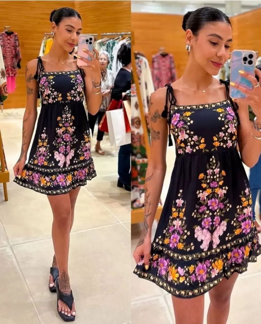 Vestido Farm novo (tag) Borboleta em Flor - Foto 3
