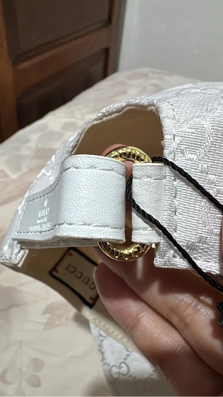 Boné qualidade italiano Gucci branco total white - Foto 4