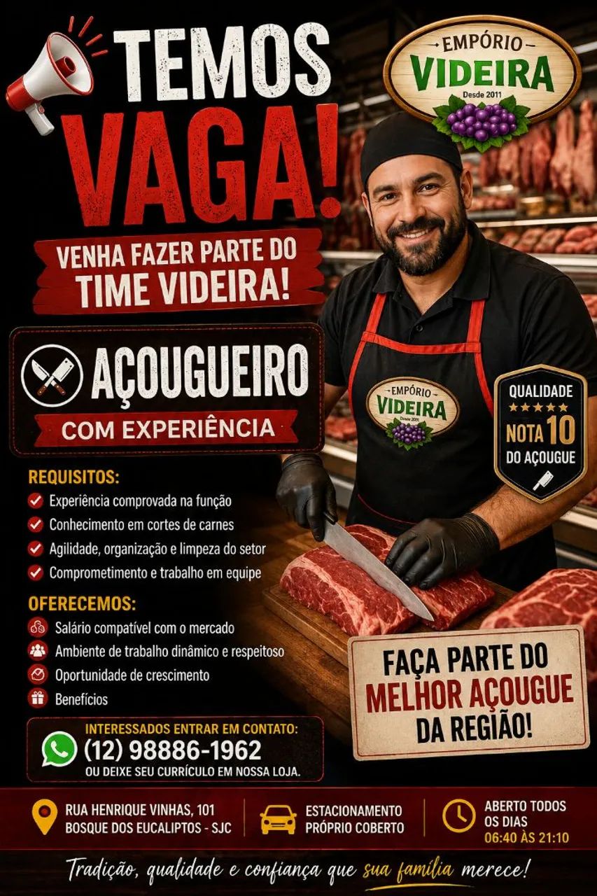 Contratasse açougueiro 