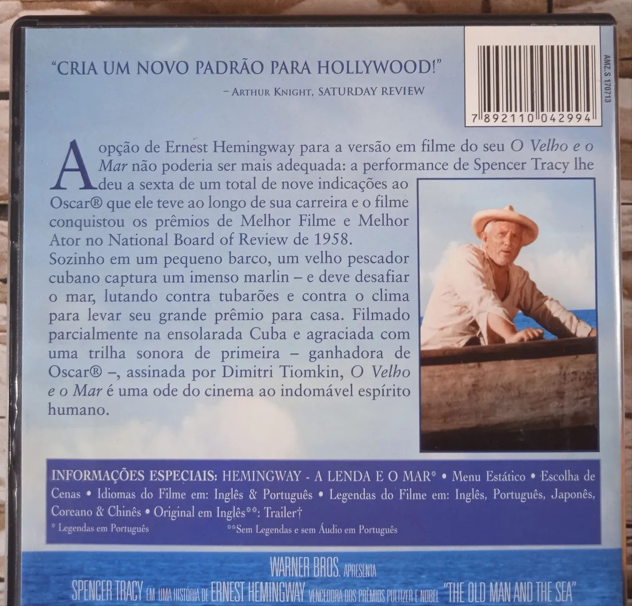 DVD O Velho e o mar, Com Spencer Tracy. Warner Bros. - Foto 4