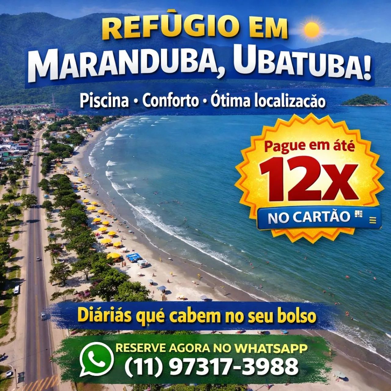 SEU REFÚGIO EM MARANDUBA, UBATUBA APARTAMENTO/FLAT! ?