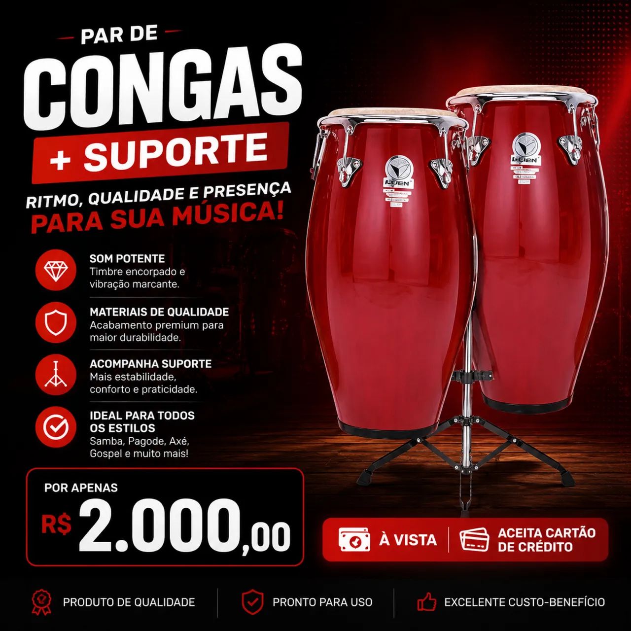 Par de congas - Usadas