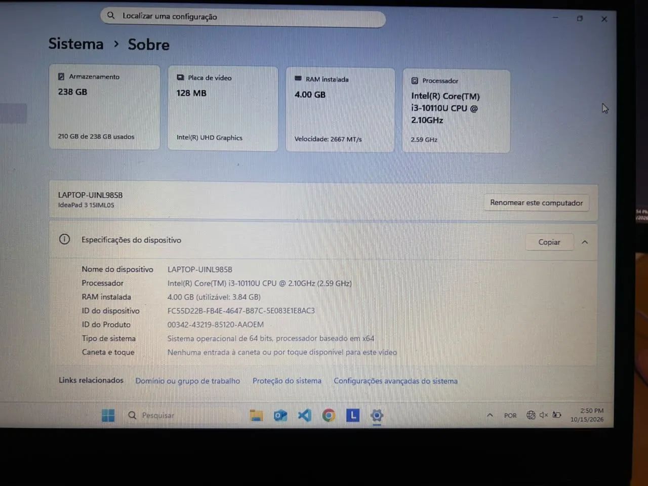Notebook Lenovo ideapad 3 - Foto 2