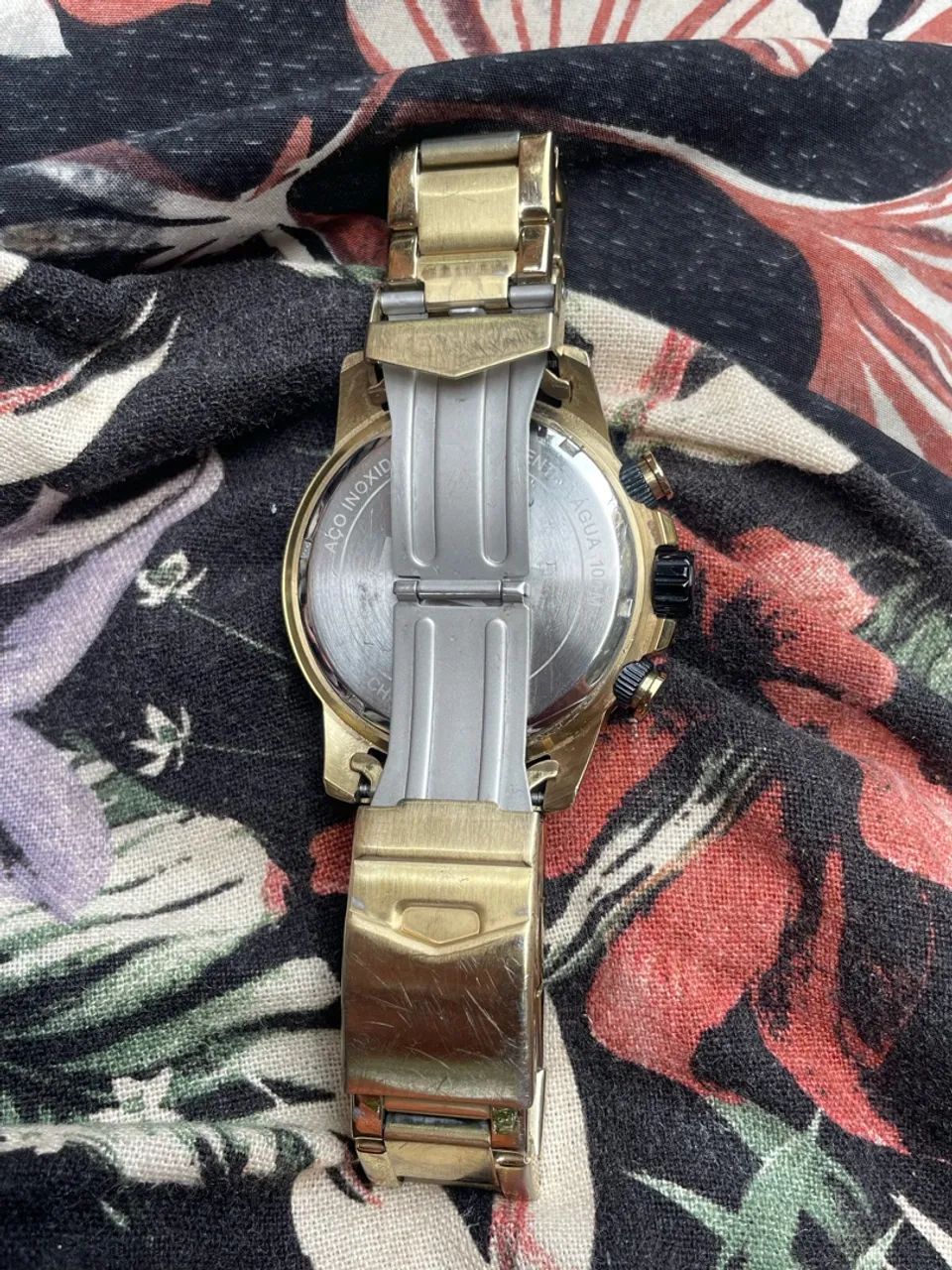 RELÓGIO TECHNOS - TS CARBON DOURADO - Foto 2