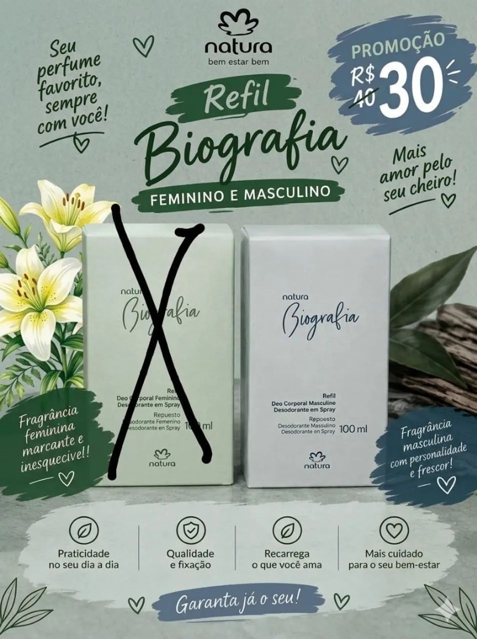 Refil Perfume Biografia Masculino a pronta entrega 