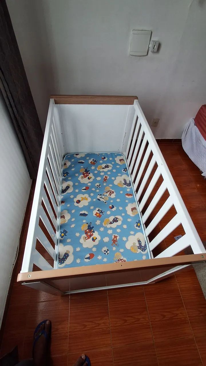 Berço infantil retrô 3x1 com colchão  - Foto 2