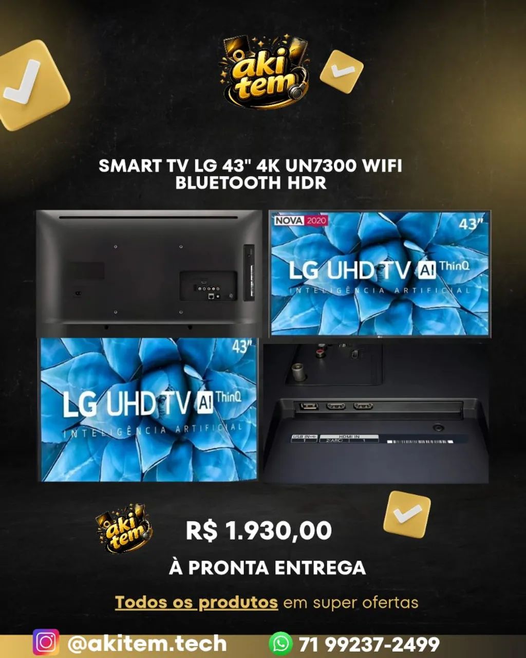 Tv smarts de várias Marcas e polegadas Aki tem ? - Foto 2